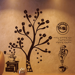 그래픽스티커 im093-원두가 열리는 커피콩나무(대형)