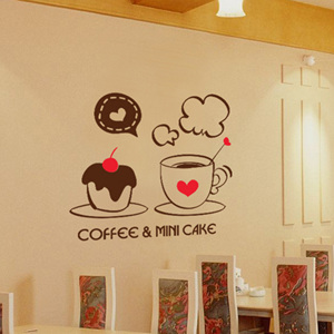 그래픽스티커 ip164-커피와미니케이크(대)